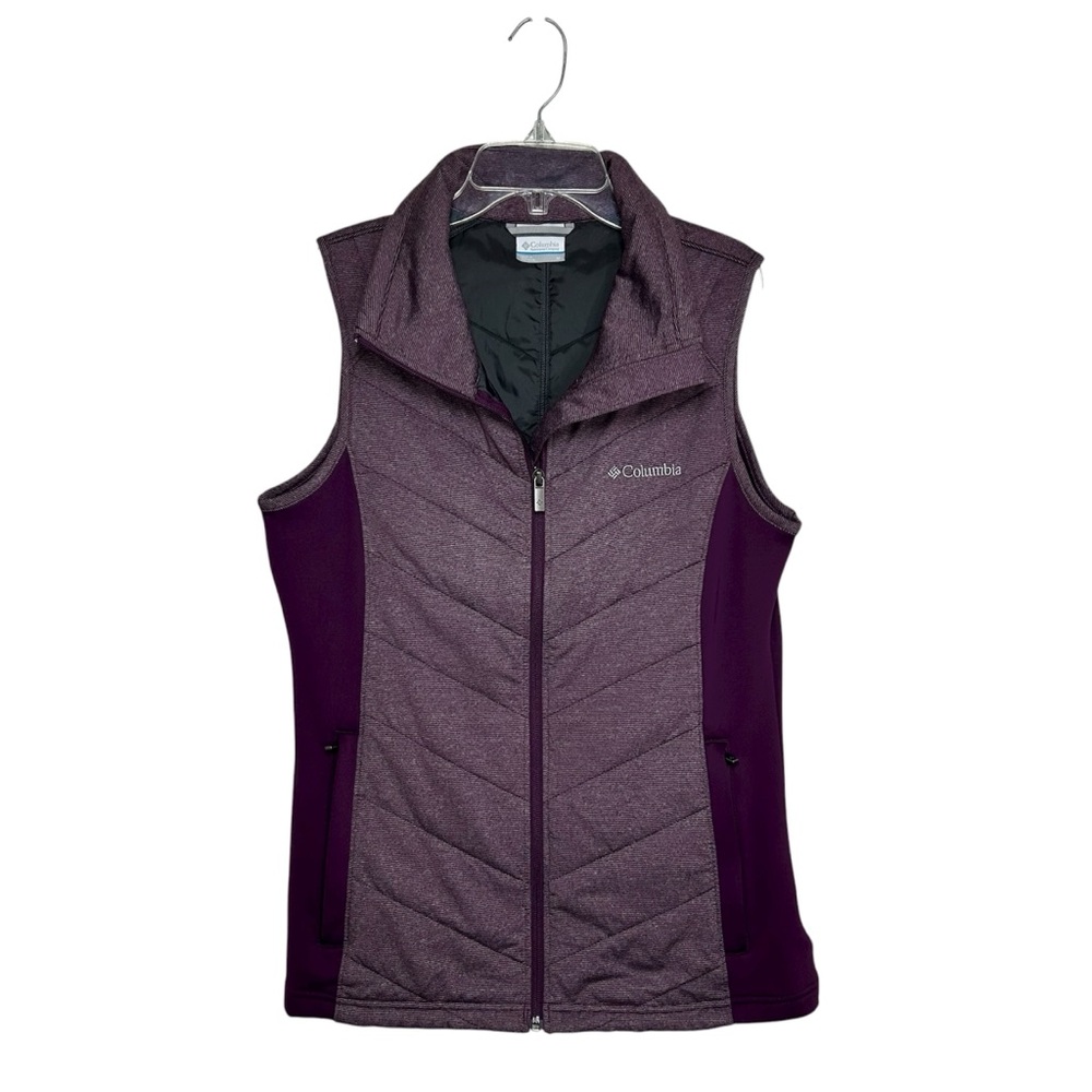 Columbia Women Dandi Camp ll Burgundy Insulate quilted Full zip Pockets Vest M